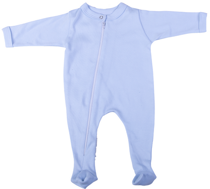 100% Cotton Infant Zip Opening Babygro - Little Lumps
